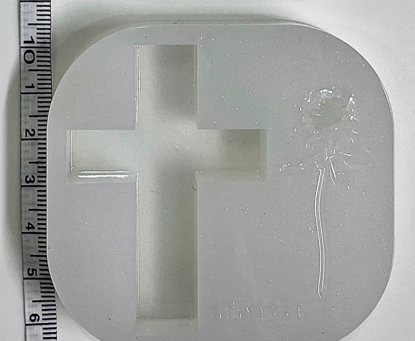 Handmade rose cross silicone resin mold