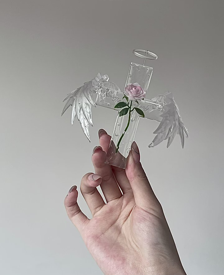 Rose Cross & Angel Wing Resin Mold – Clear UV Resin Mold for DIY Crafts - Image 6