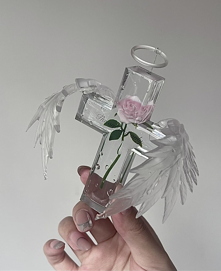 Rose Cross & Angel Wing Resin Mold – Clear UV Resin Mold for DIY Crafts - Image 5