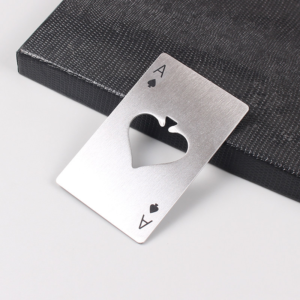 Playing Card Bottle Opener Stainless Steel – Poker Card Metal Bottle Opener for Your Wallet-2 pcs