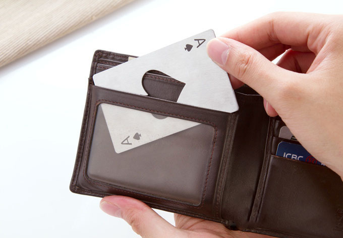 Playing Card Bottle Opener Stainless Steel – Poker Card Metal Bottle Opener for Your Wallet-2 pcs - Image 5